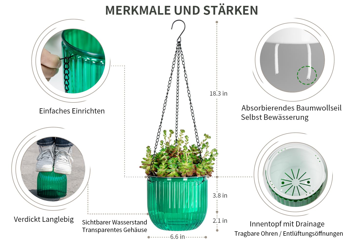 Pots De Fleurs Suspendus Pour Extérieur - Pots De Fleurs