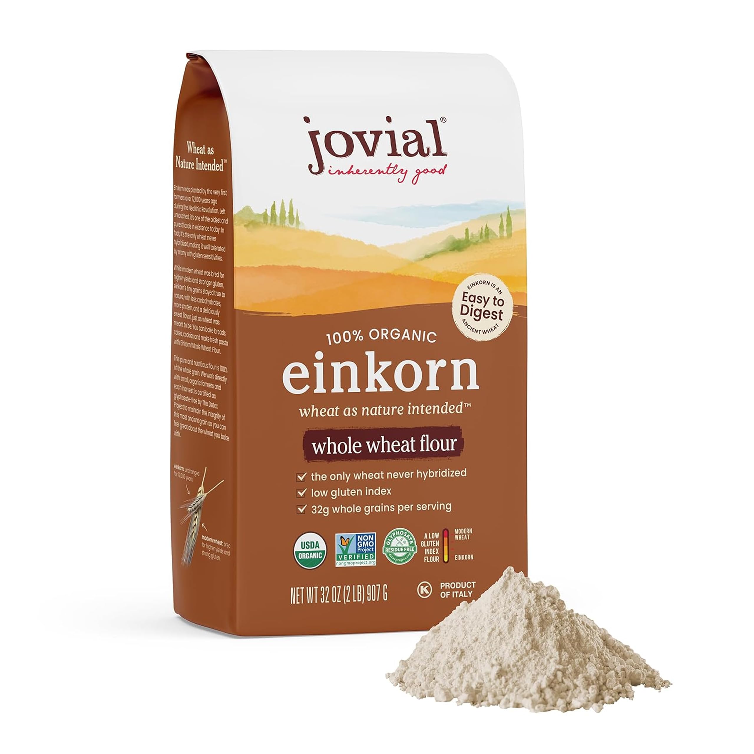 Jovial Foods Organic Einkorn Whole Wheat Flour (32oz,160605)