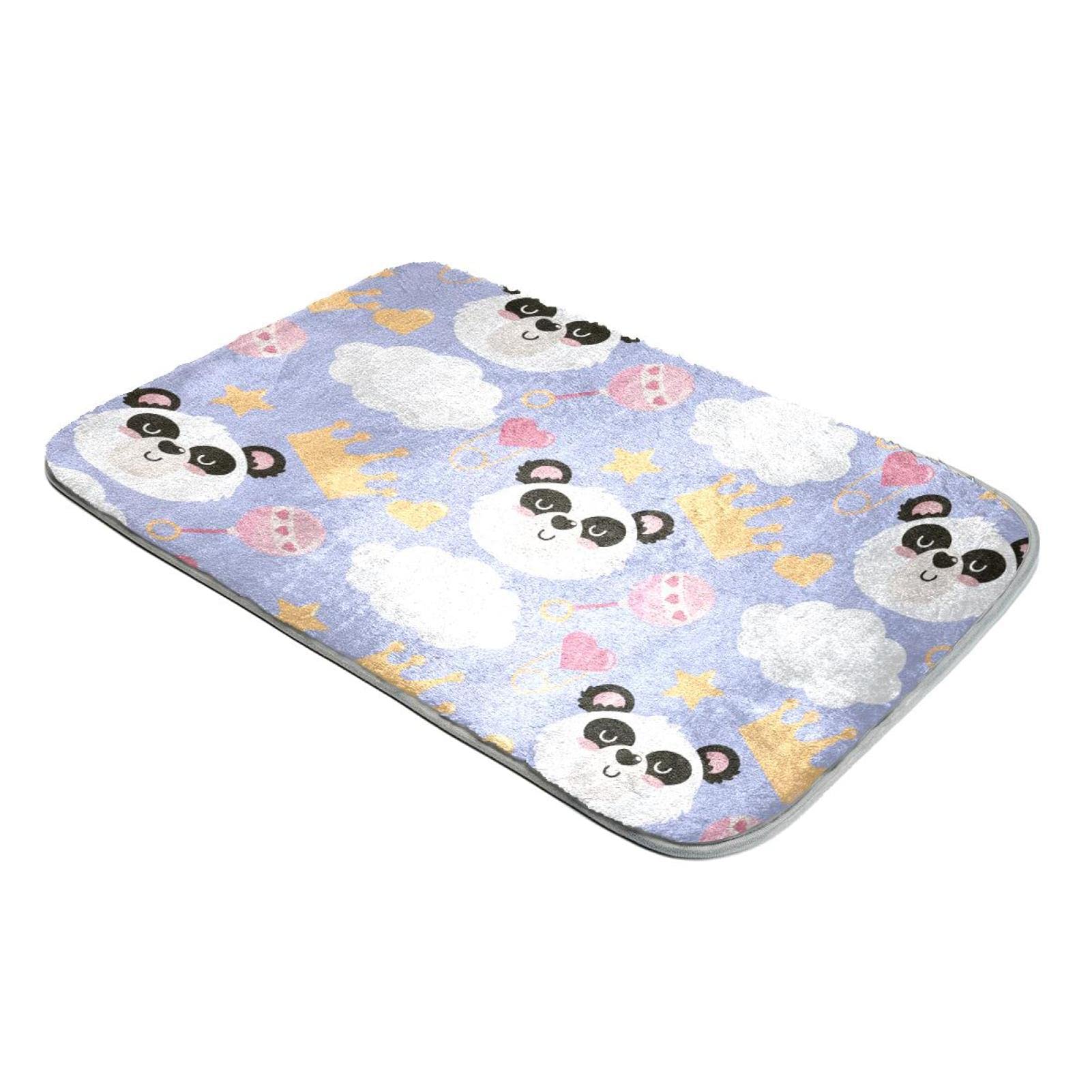 Tapis à poils longs panda doux fausse fourrure tapis de sol chambre bébé original