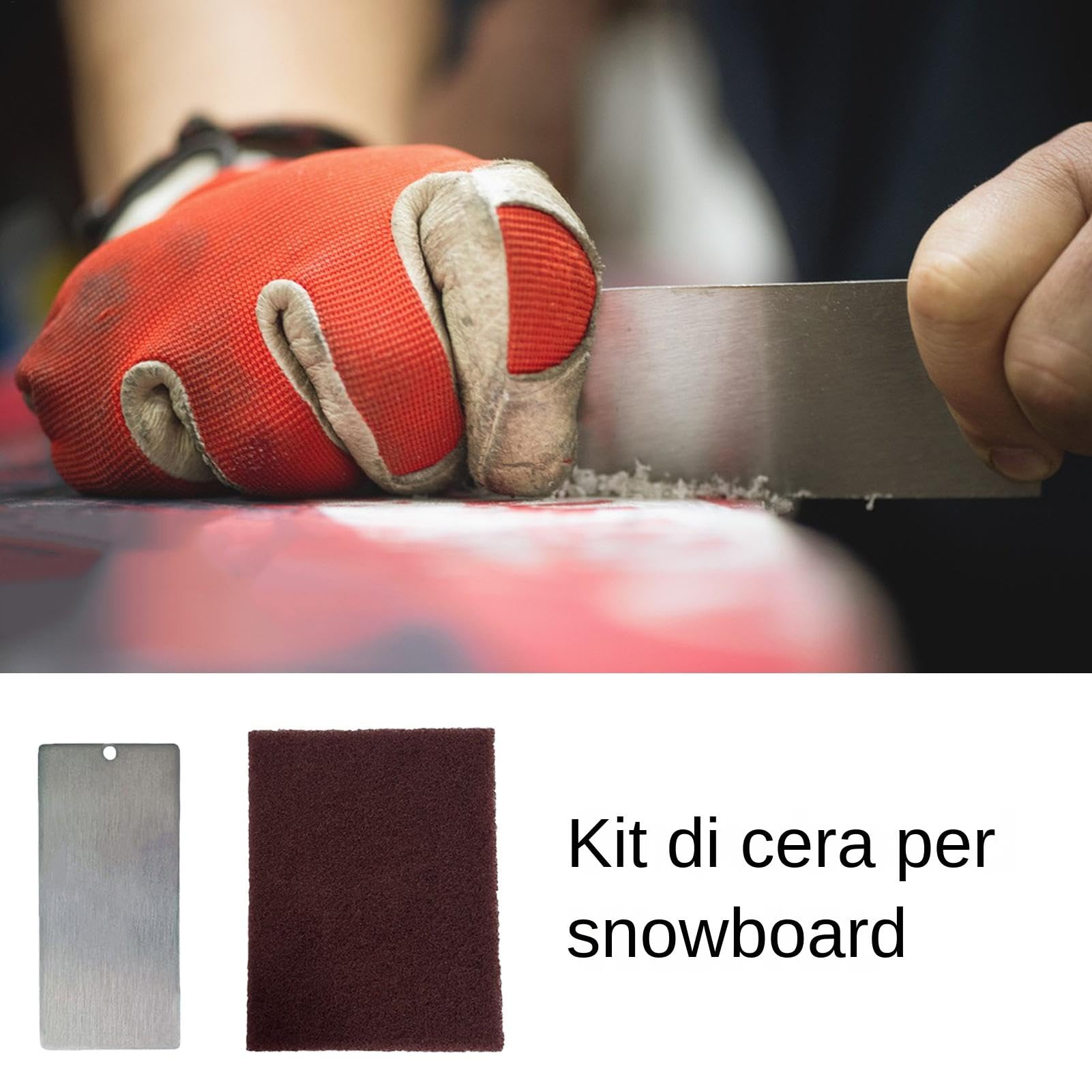 Kit Ceratura Snowboarding Attrezzo Compatto Leggero per Ceratura Sci | Portatile Per Sport Invernali, Attrezzo Compatto da Sci, Raschietto Messa a Snowboard, Accessorio Portatile Cura Base