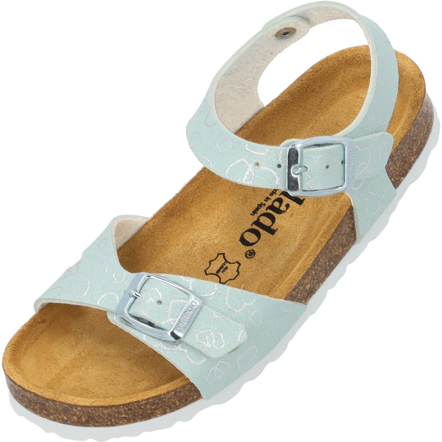 Palado Mädchen Sandaletten Kids Tarviso G Love – coole Sandalen Made in Spain - Hausschuhe mit trendigen Farben - Sommerschuhe mit Kork-Fußbett