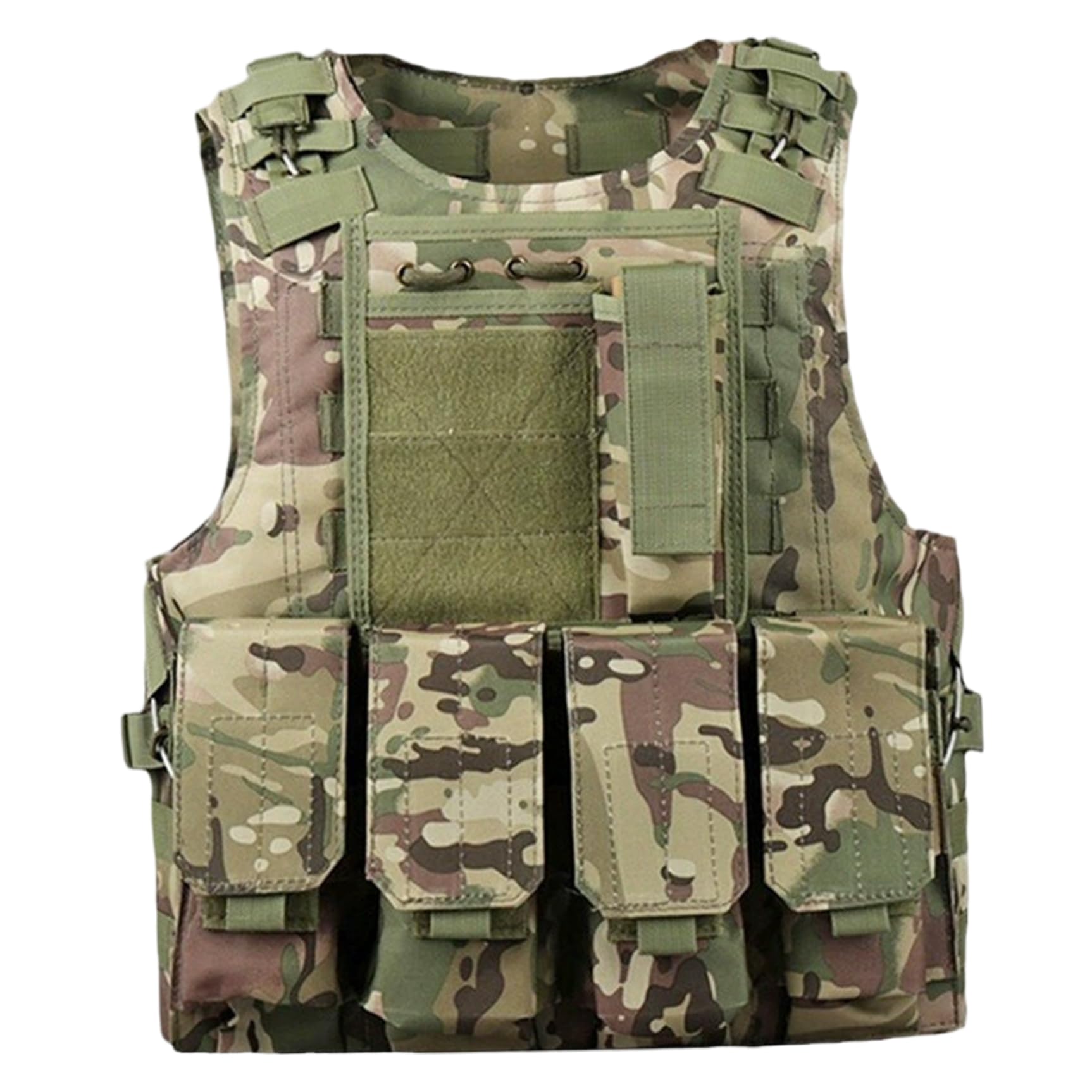 Faticenic Airsoft Vest Multifunctional Molle Adjustable Lightweight Paintball Vest for Outdoor Train Game Fishing Hunting, Style 1, Airsoft, Plate Carrier