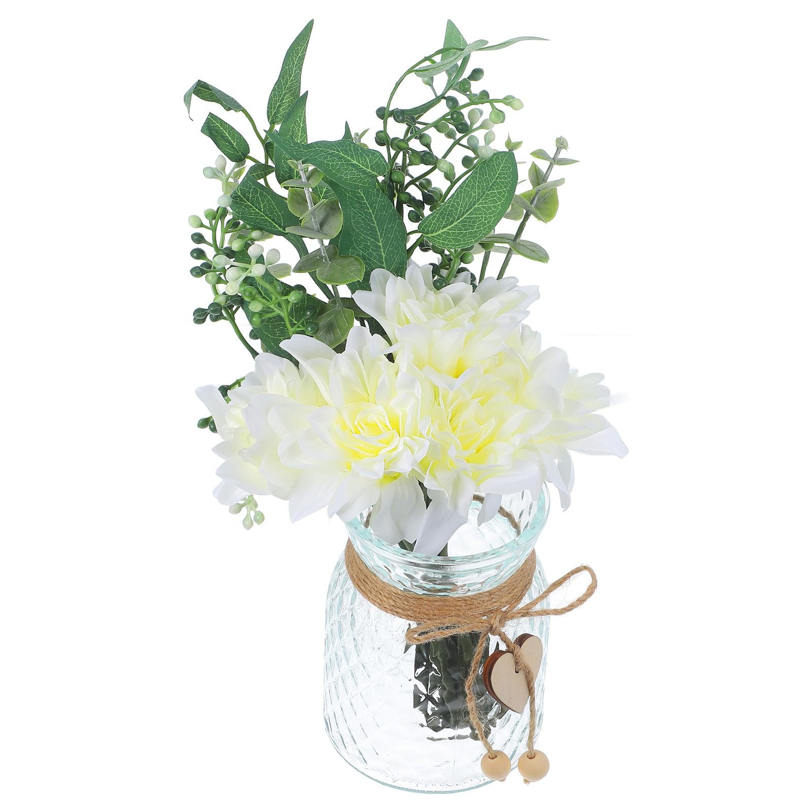 Fleurs artificielles réalistes avec vase cadeau idéal de fête