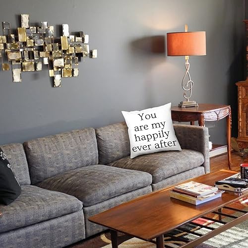 Miniatura 6 de Funda de almohada de 18 x 18 pulgadas con frase motivacional, funda de cojín cuadrada de lona, regalo de inauguración de la casa, sofá, cama,