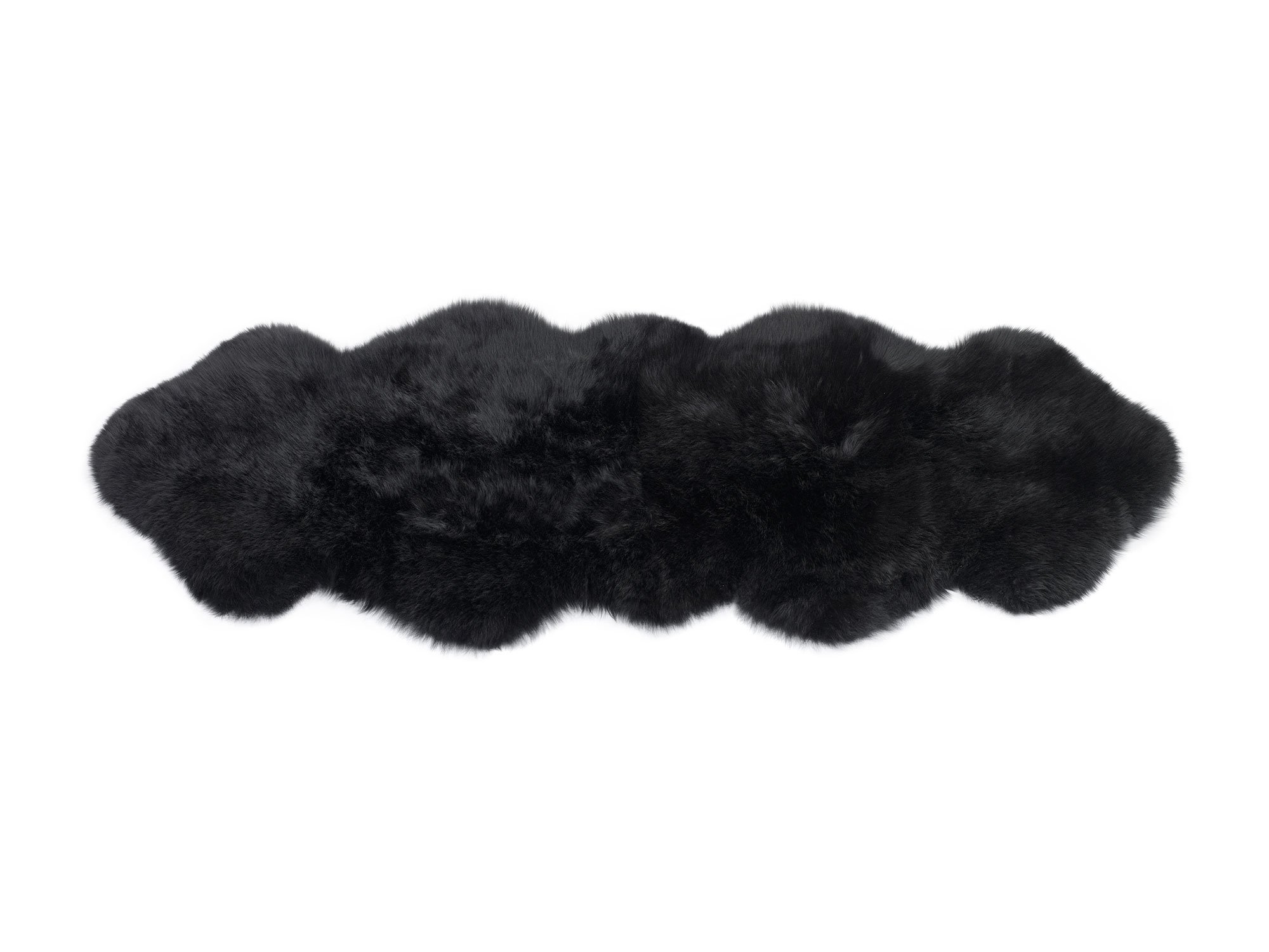 AUSKIN Premium Sheepskin Rug 2 Pelt Black Fur