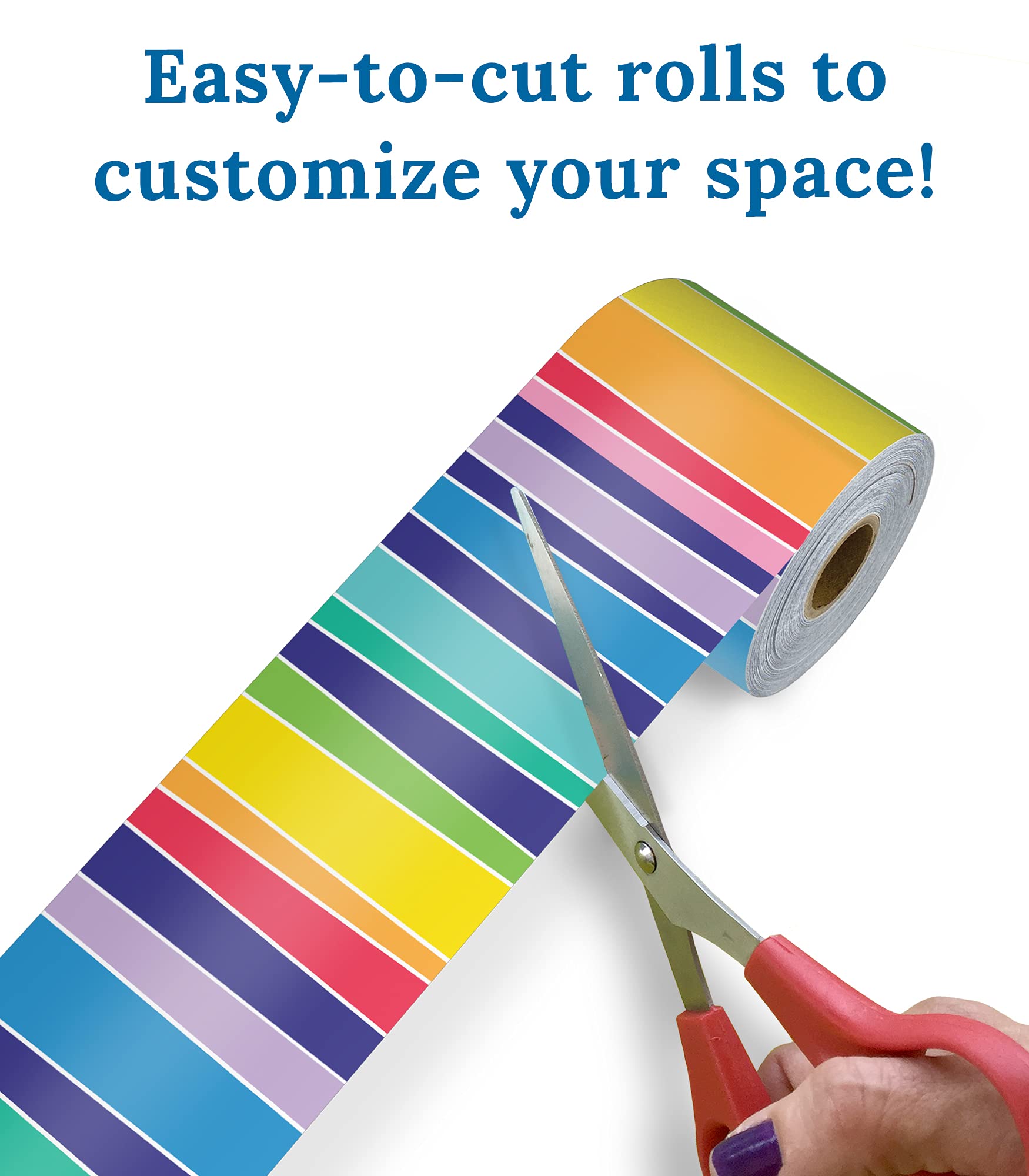 Rainbow Bulletin Board Border - 69 Ft Colorful Classroom Decor