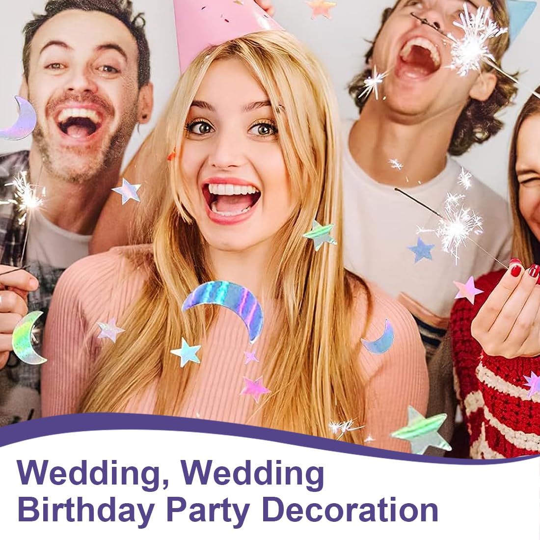 XPEX 4000 Pièces Confettis De Table Anniversaire,Etoiles Confettis Paillettes Confettis Métalliques Paillettes,Deco De Table Anniversaire,pour Mariage,Halloween, Fête, Décoration De Table (30 G