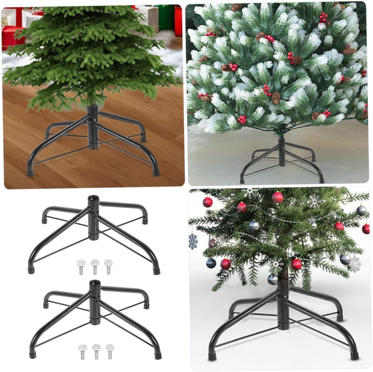 2pcs Christmas Tree Stand Abs Base Tree Leg Support Bracket for Artificial