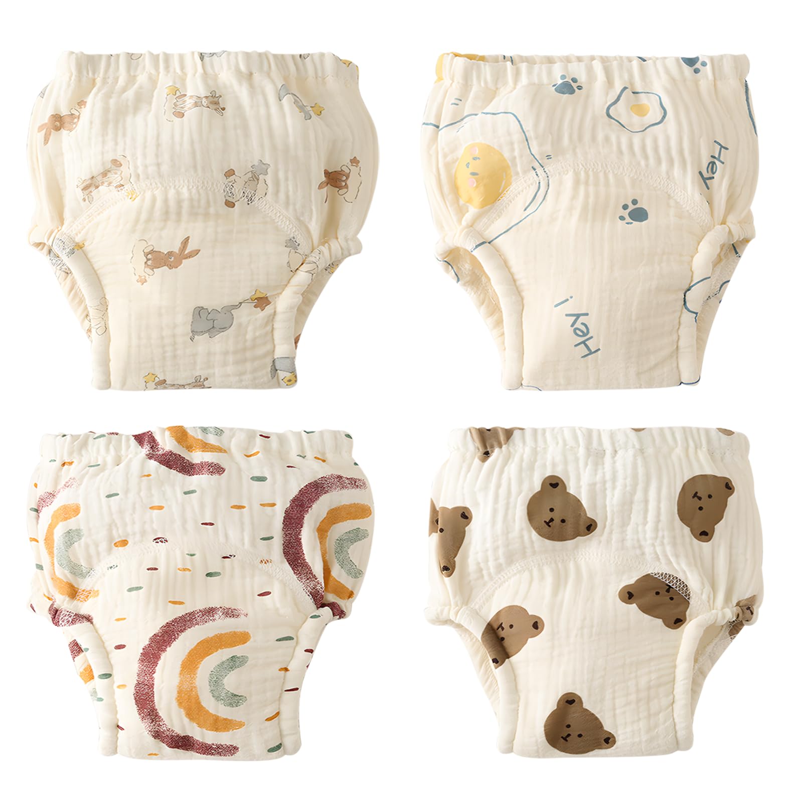 Pannolini Riutilizzabili in Tessuto Lavabili 4 Pezzi M 5-9 kg per Bambini