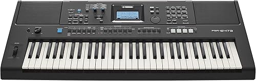 Vista 8 de Yamaha, Teclado portátil avanzado sensible al tacto de 76 teclas con adaptador de corriente (PSREW425)