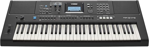 Yamaha PSR-E473, 61-Key Touch-Sensitive Advanced Portable Keyboard with Groove Creator, DJ Controls & Quick Sampling (PSRE473) | 61 Touch-Sensitive Keys, 820 Voices, 64-Note Polyphony, Groove Creator, Quick Sampling, USB Audio and Midi, Built-in Speakers