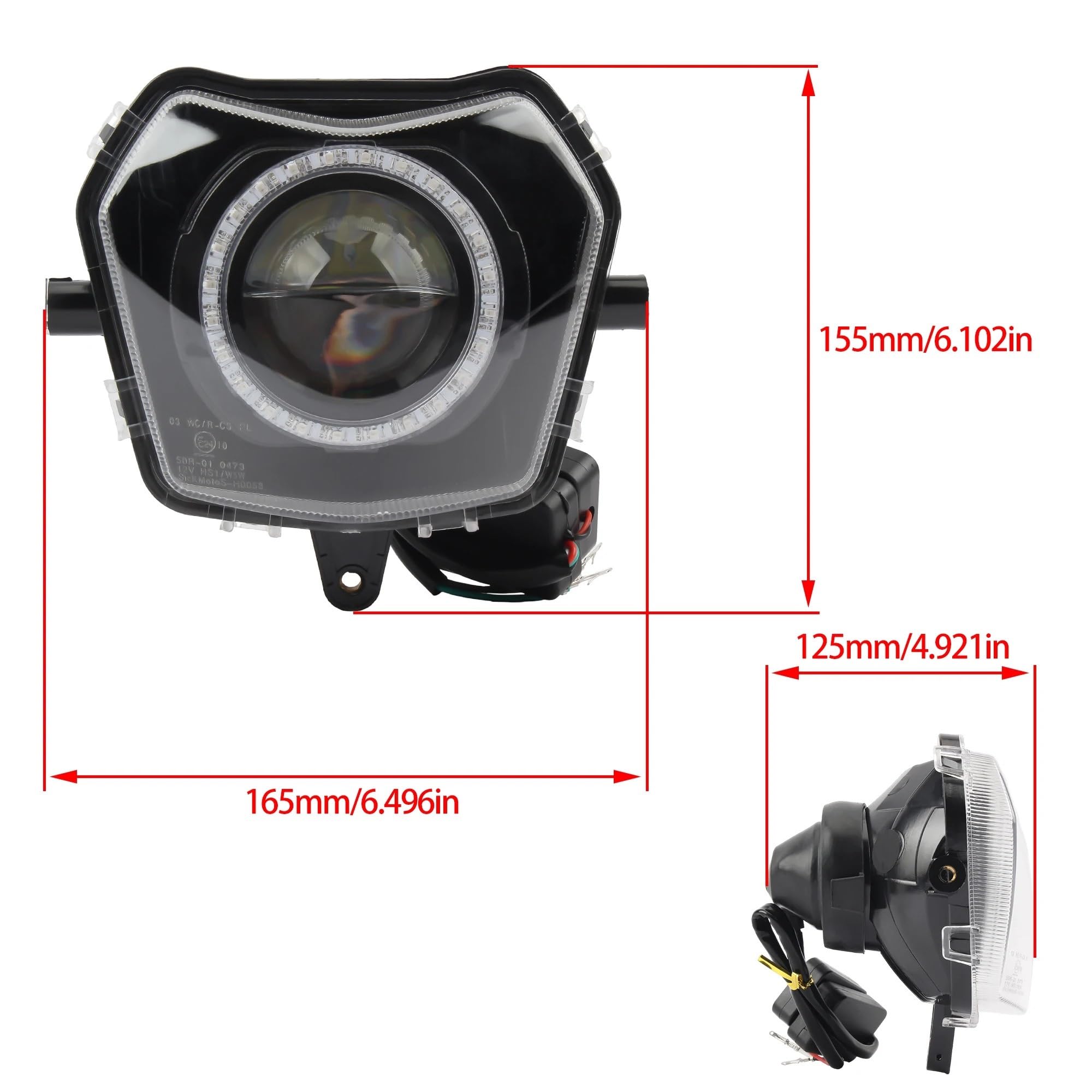 Faro LED Per Moto Per XE XM 50 2021-2022 Faro Anteriore