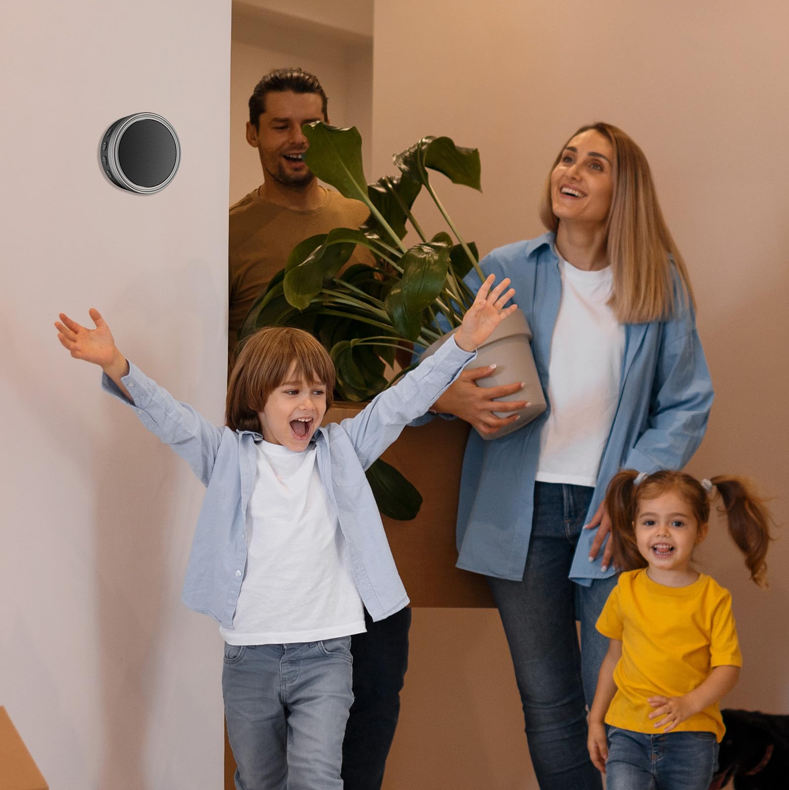Kit Alarme évolutif 868Mhz connecté WiFi avec sirène intégré 90dB et Flash Lumineux, Sirène extérieure Solaire 90dB, détecteur de Mouvement, détecteur d'ouverture (x2) et télécommande (x2)