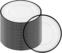 Vista 44 de Party Bargains - Bajoplatos de 13 pulgadas (4 unidades), borde dorado martilleado en rosa, bajoplatos desechables y resistentes para cenas elegantes