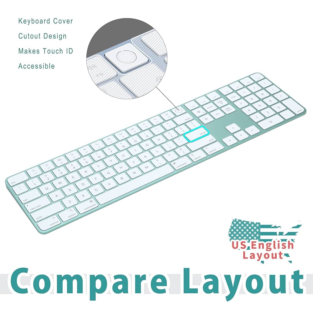Apple - Touch ID搭載Magic Keyboard us A2520 カバー付き Amazon.com: Keyboard Cover for Apple Magic Keyboard with