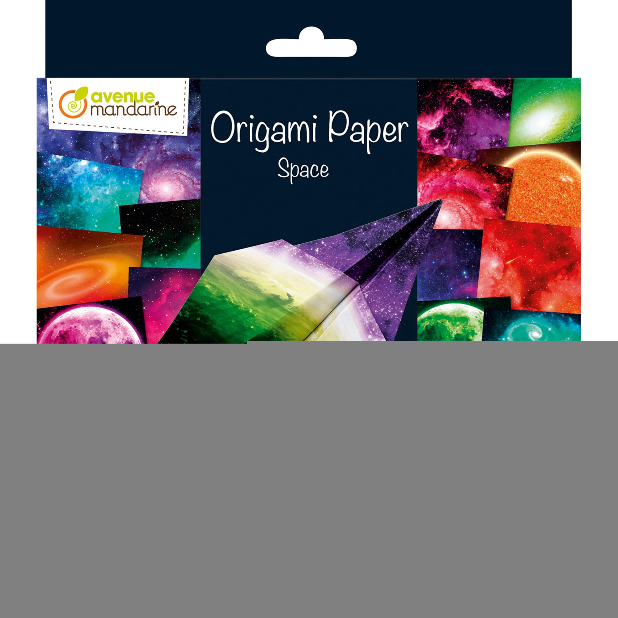 Clairefontaine ES Avenue Mandarine OR519C Papel Origami, un Paquete de 60 Hojas de Origami 20 x 20 cm, 70 g, 30 Patrones x 2 Hojas, Incluye una Hoja de Pegatinas de Ojos, a Partir de 5 Años