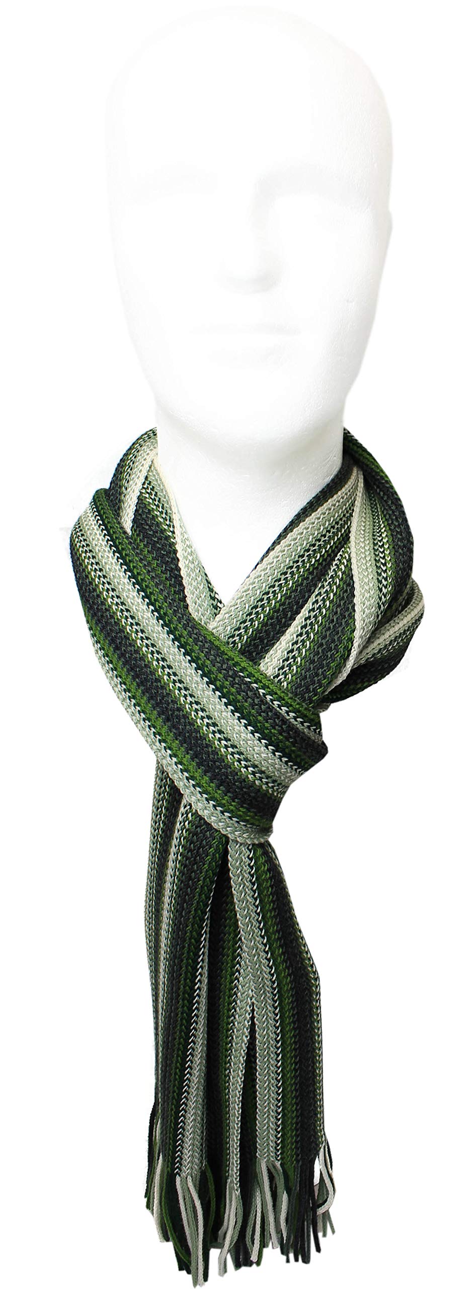 Rotfuchs Strickschal Herrenschal Warm & weich Unisex Wolle gestreift multi mehrfarbig