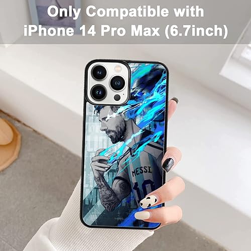 Miniatura 7 de Cool Soccer - Funda para iPhone 14 Pro Max, diseño antideslizante y absorción de golpes, marco de gel de sílice suave, funda negra para