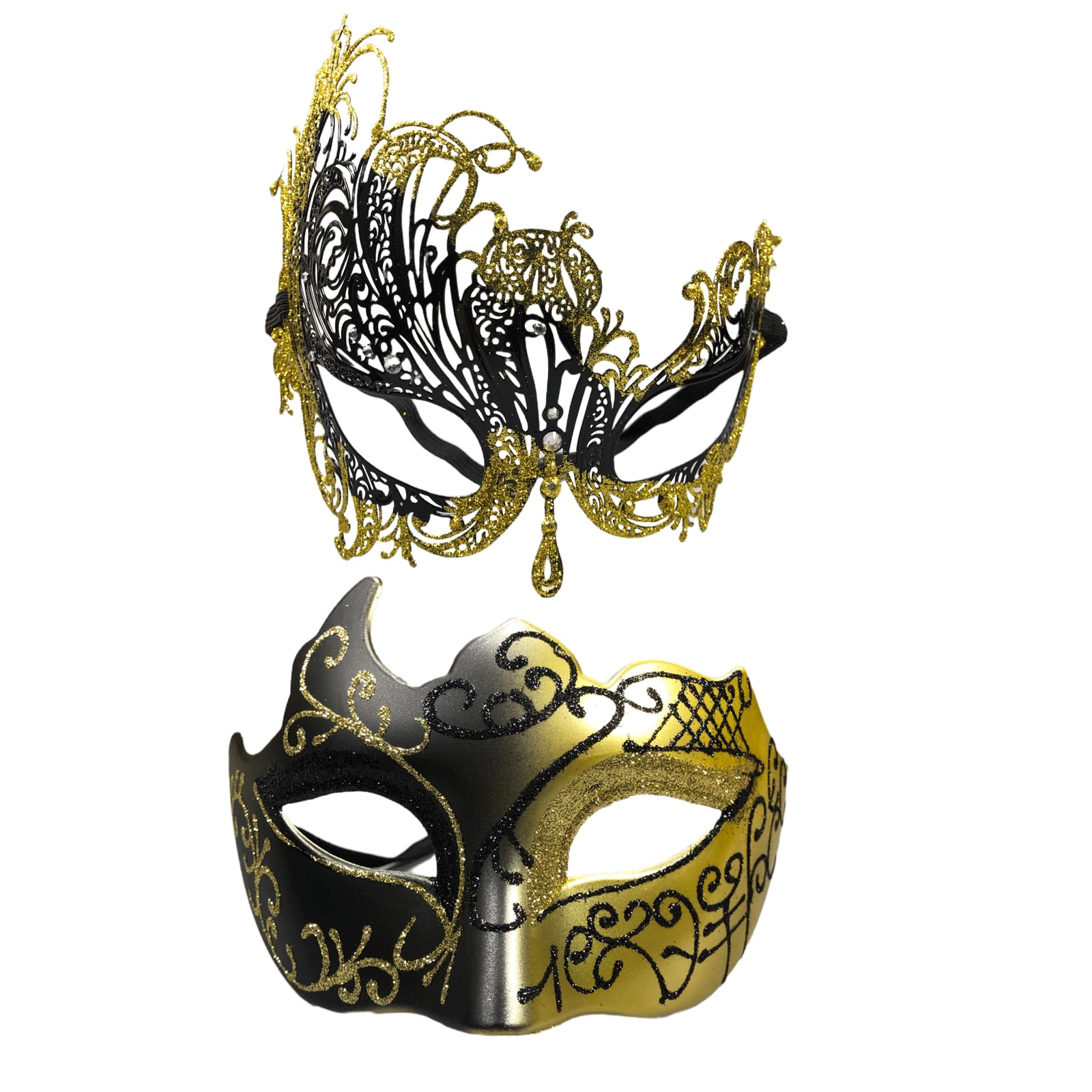 Máscara de máscaras para pareja, Mardi Gras, juego de máscara veneciana para fiesta de Halloween, accesorio de disfraz