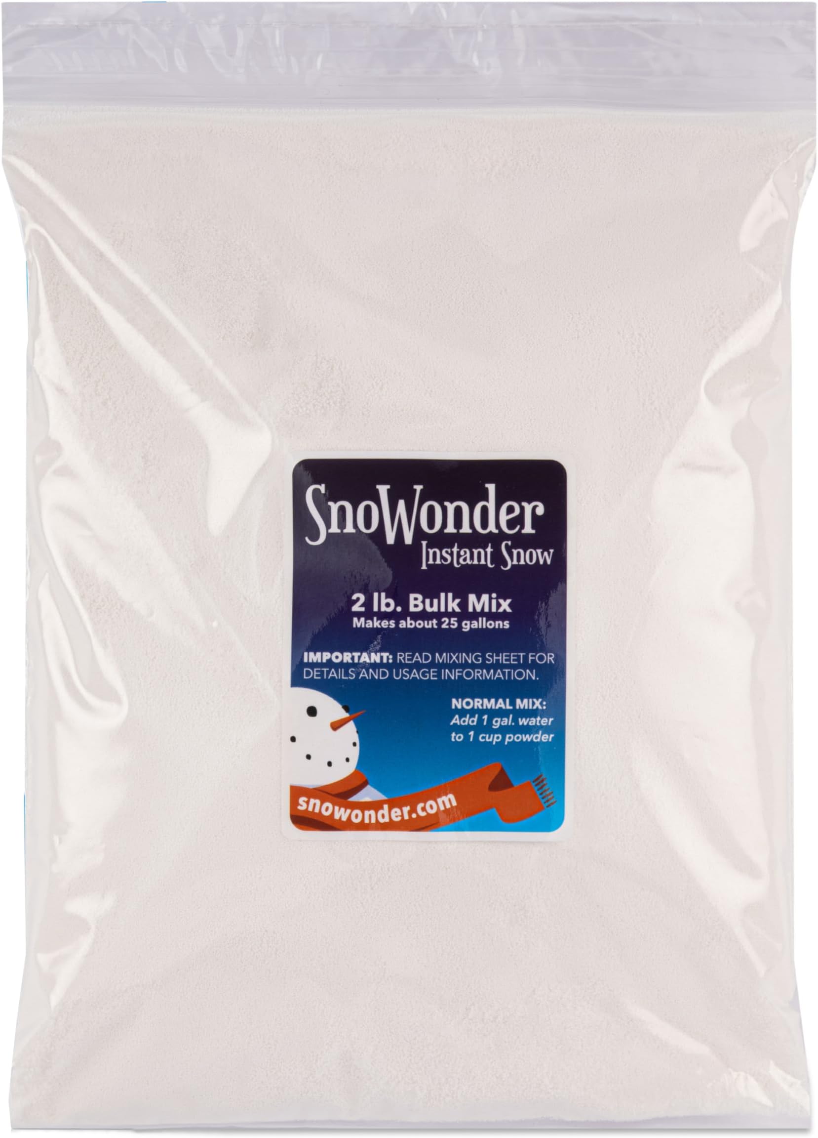 SNOWONDER Artificial Snow, Polymer, White, 25 Gallons