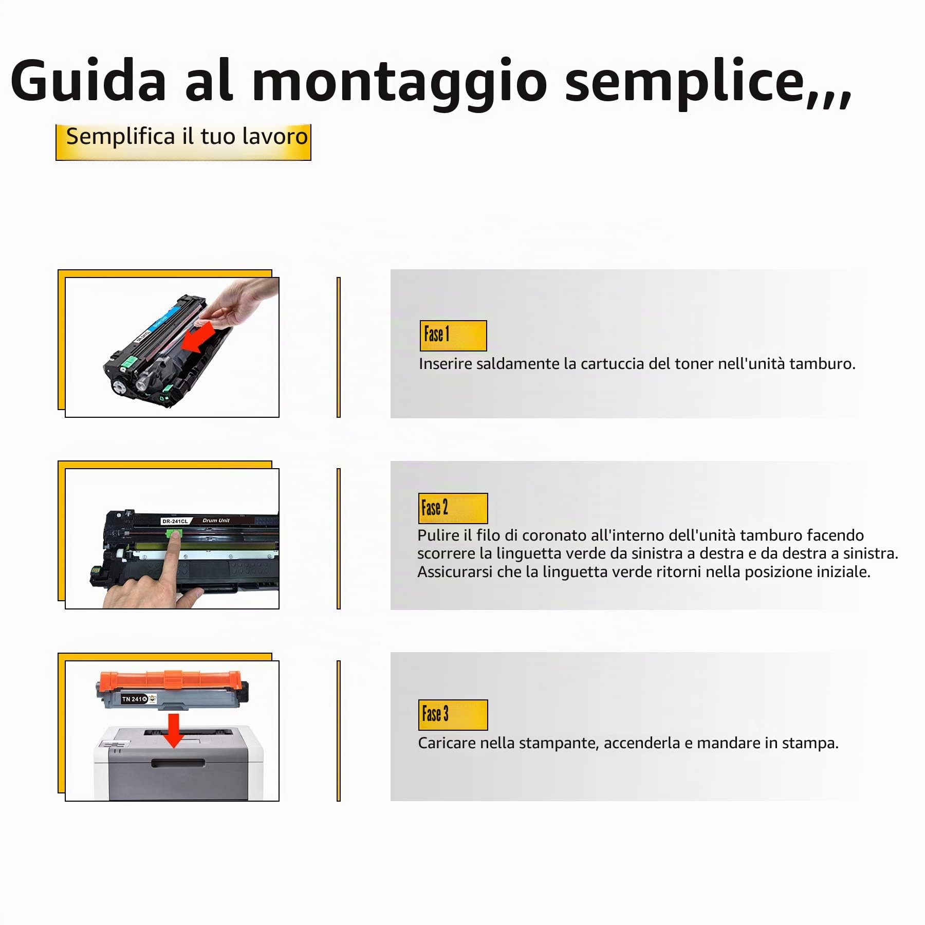 CMYBabee Ricostruito Brother DR-241CL DR245CL Tamburo Unisce Sostituzione per Brother MFC-9130CW MFC-9140CDN MFC-9330CDW MFC-9340CDW DCP-9020CDW DCP-9015CDW HL-3140CW HL-3150CDW HL-3170CDW (4 Pacco)