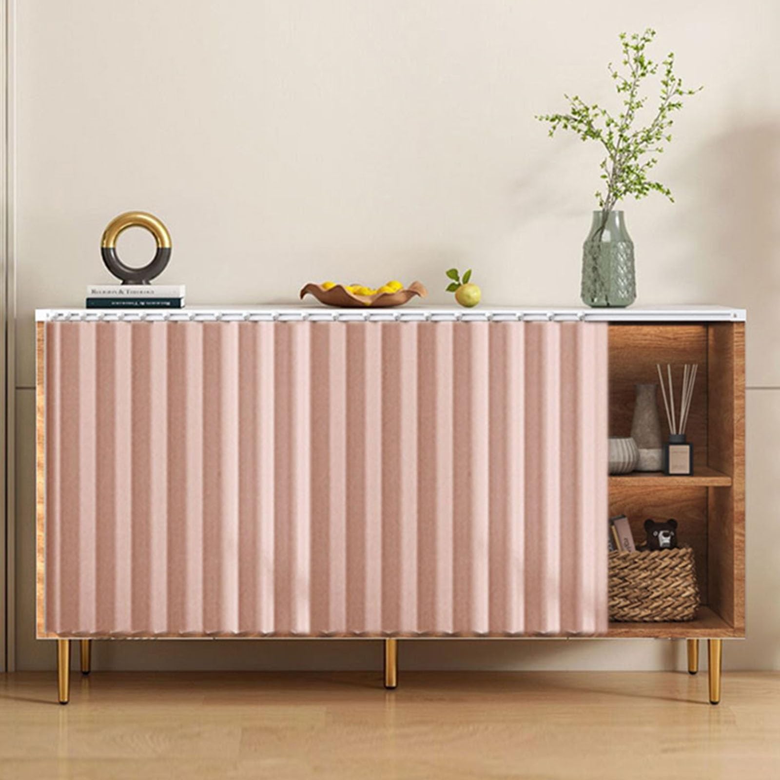 Estante colgante plegable para armarios y riel autoadhesivo, divisor de ambientes de 100 x 100 cm, ideal para estantes y debajo del mostrador