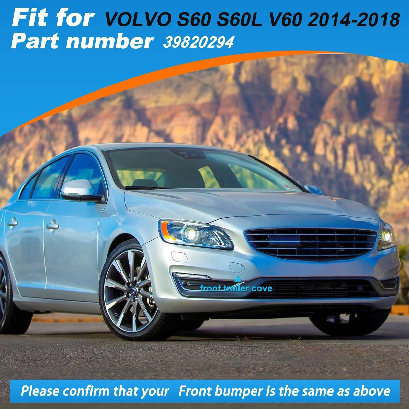 Couvercle De Crochet De Remorquage Avant Pour Volvo S60 S60L V60 2014-2018 - Plastique ABS, Référence 39820294/31323839 - 4