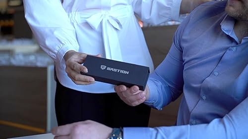 Miniatura 3 de BASTION Bolígrafo Bolt  Fibra de carbono y acero inoxidable  Cartucho de tinta extra negra de punta fina (0.020in) para mujeres y hombres de regalo,