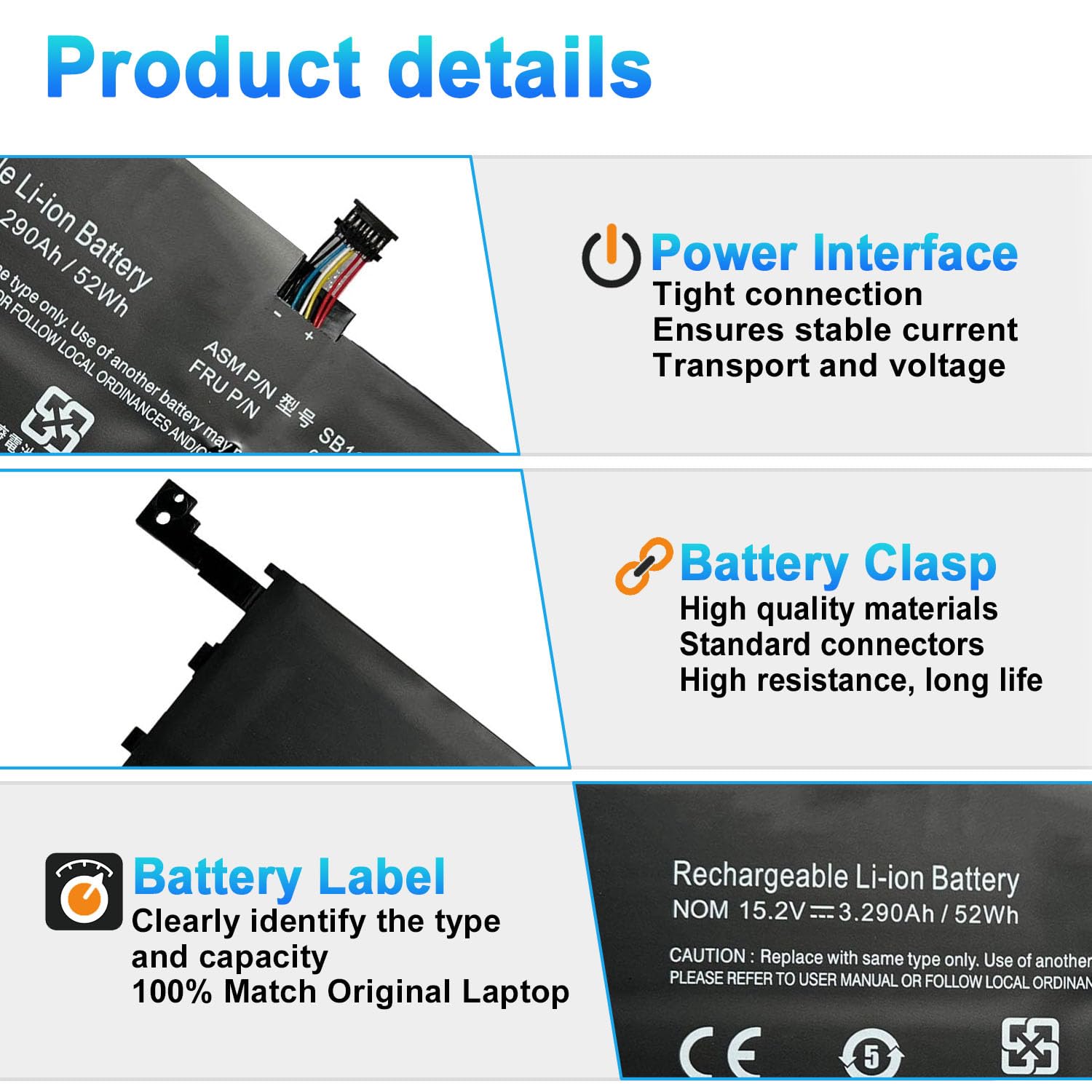 Amazon.com: BOWEIRUI 00HW028 01AV458 01AV439 SB10F46466 Battery