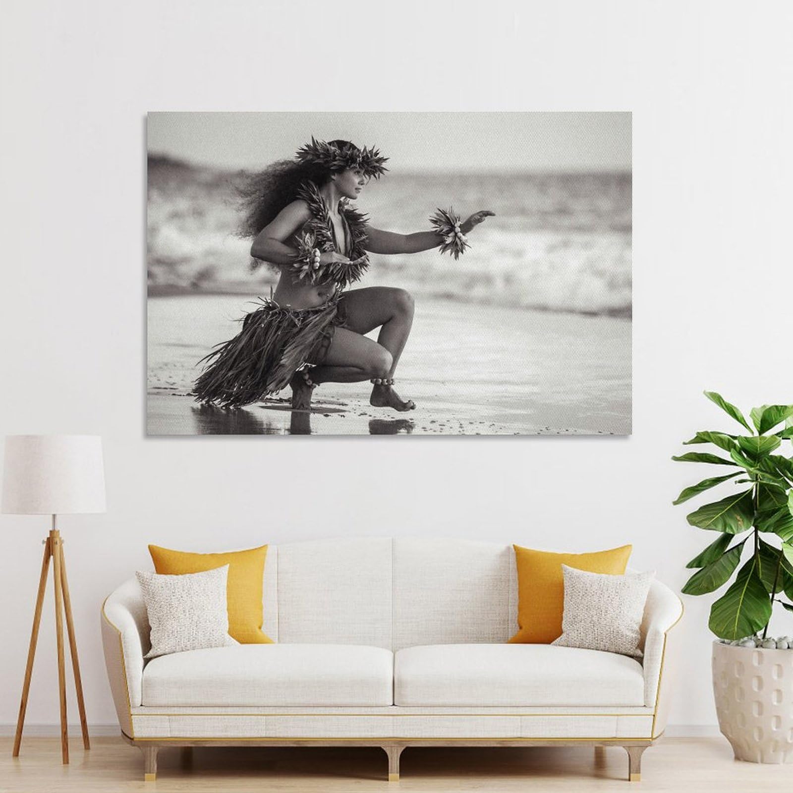 Amazon.co.jp: ハワイアンウーマンフラダンスシュルレアリスムポスター