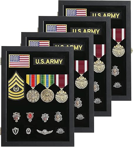 Miniatura 8 de VERANI Exhibidor de pines de 16 x 25 pulgadas, colección de pines, marco de exhibición de medallas militares con 98% de protección UV, puerta
