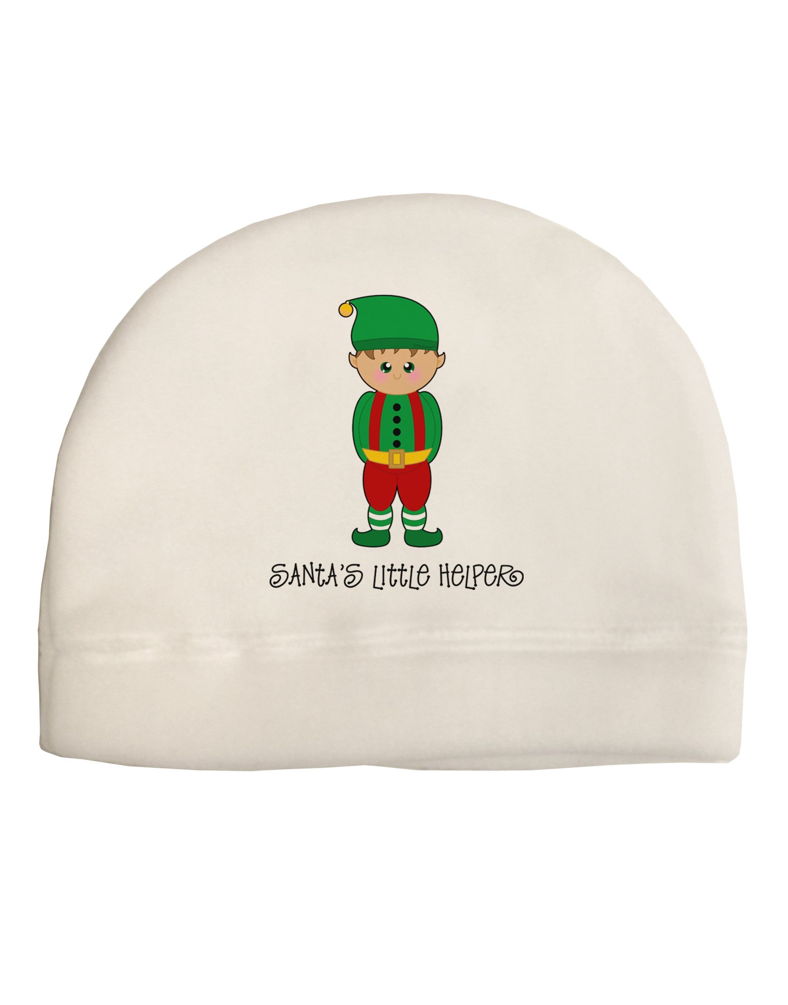 TOOLOUD Santa's Little Helper Christmas Elf Boy Child Fleece Beanie Cap Hat White