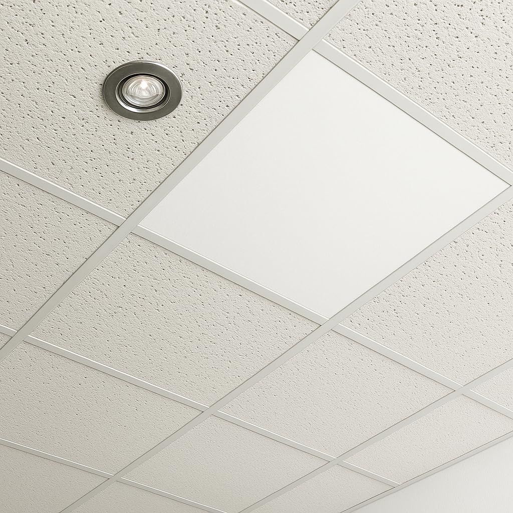 heatness® Infrarot Rasterdeckenheizung 62×62 cm | Heizpanel für Odenwald Rasterdecke 625×625 mm, ideal für Büro, Praxis und Gewerbe, geräuschlos und energieeffizient.