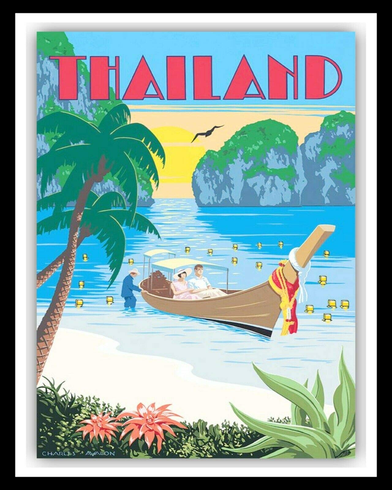 Kueprae A223 Thailand Bangkok Holiday Metal Sign Plaque Tin Sign 8X12 Inch