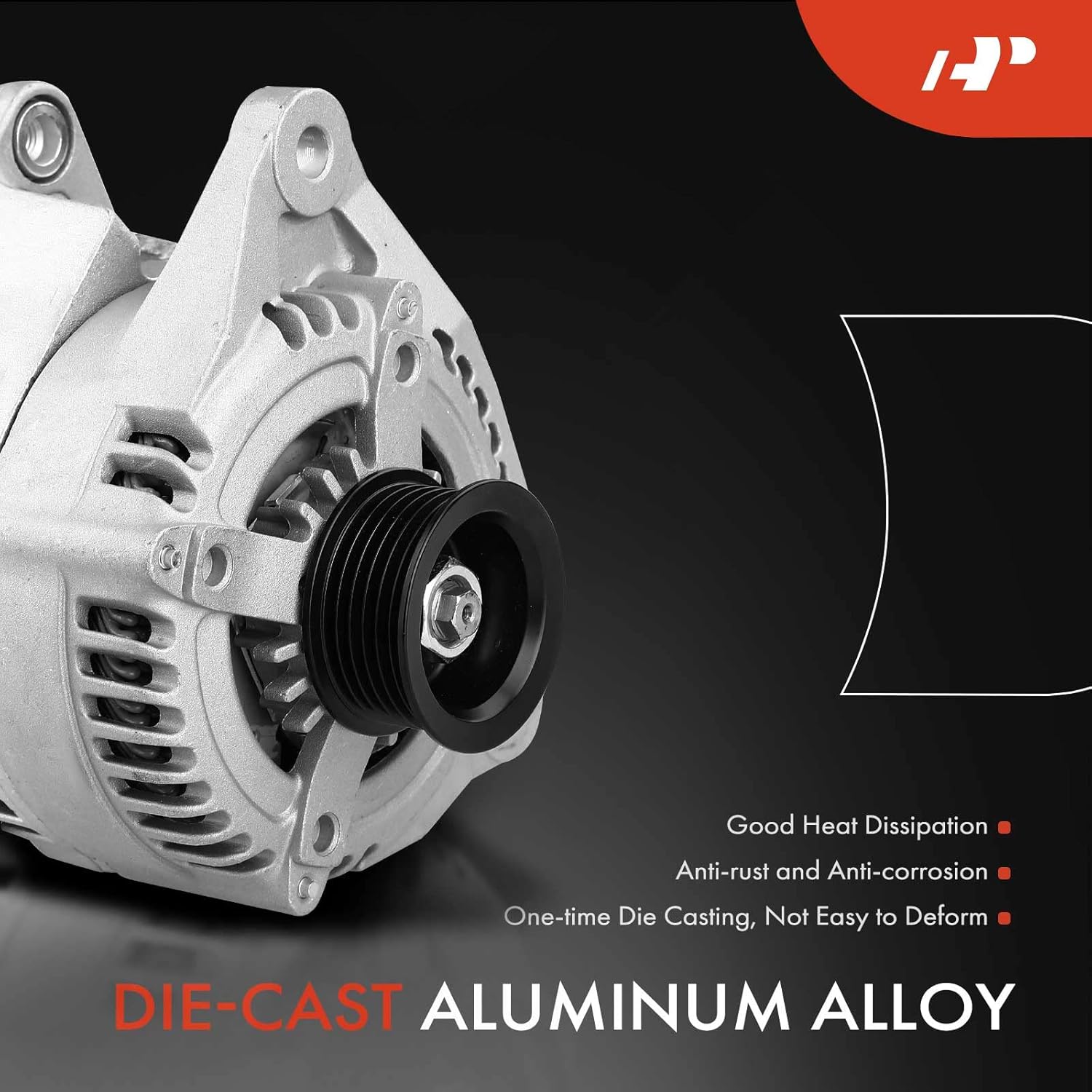 A-Premium Alternator Compatible with Dodge Nitro 2007 2008 2009 2010 V6 4.0L, 150A 12V Clockwise 6-Groove Pulley Replace# 421000-0521, 4210000521
