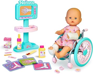 Nenuco Emergency Doctor 14" Baby Doll with X-Ray Machine, Wheelchair and 20 Accessories to Care for Her, for Ages 3+