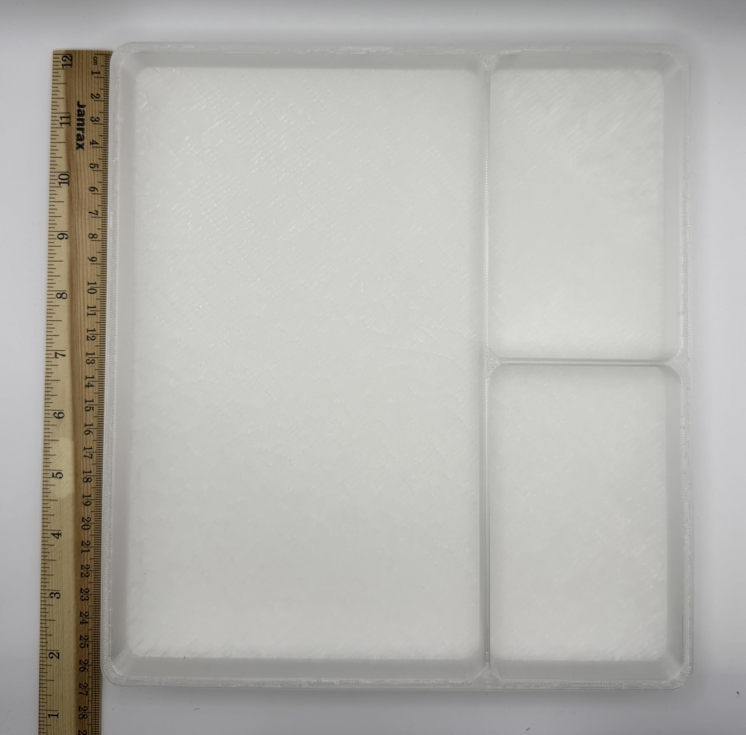 LPC DIRECT 3 Section Parts Tray for LEGO Building and Model Making (Large Opaque)