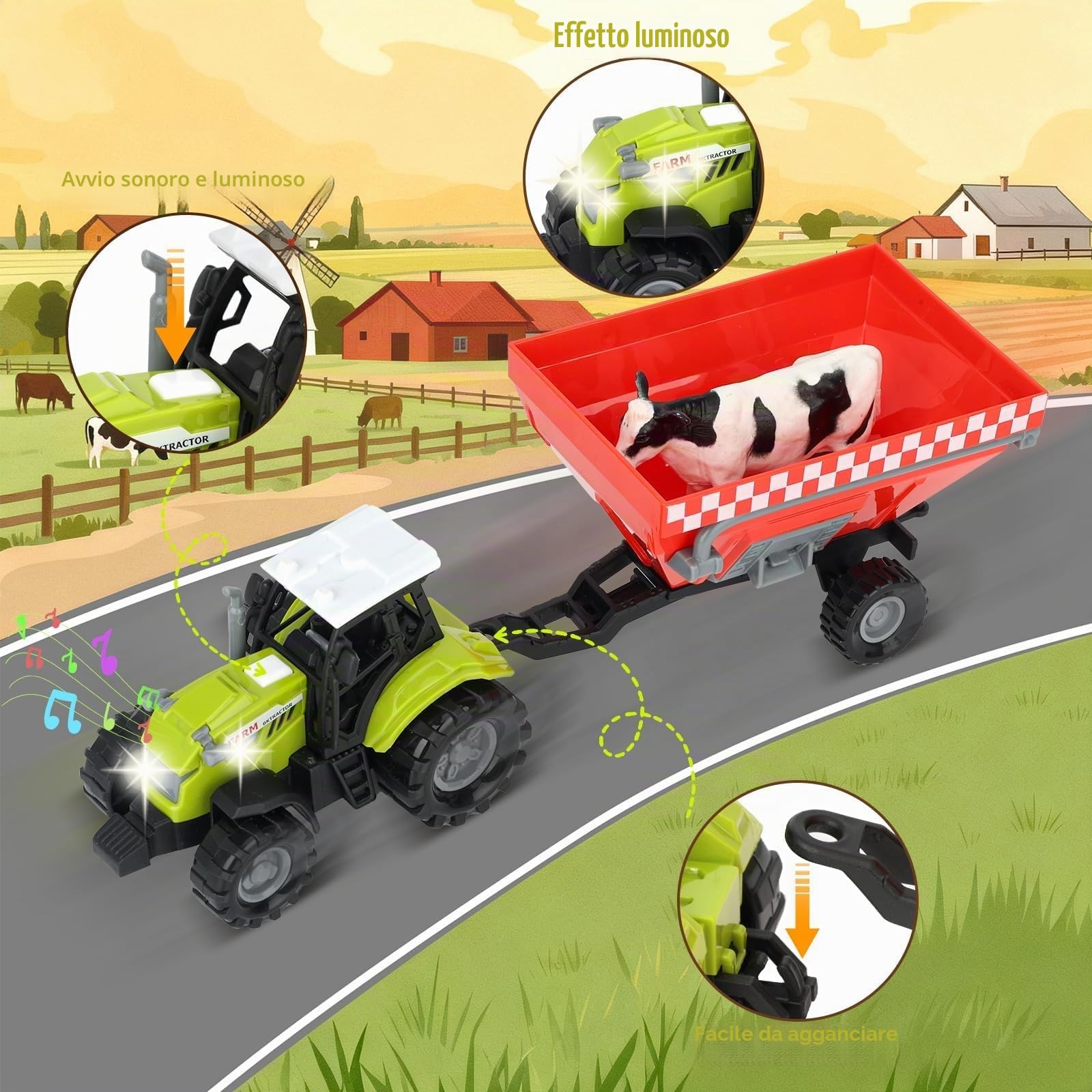Fattoria Animali Giocattolo Bambini Set per 3 4 5 6 7 Nnni Ragazzi Ragazze
