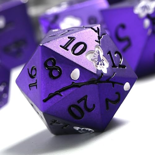 Miniatura 238 de DNDND - Juego de dados de metal para D&D, 7 dados DND verdes con caja de metal para juegos de rol como Dungeons and Dragons y juegos de mesa verde