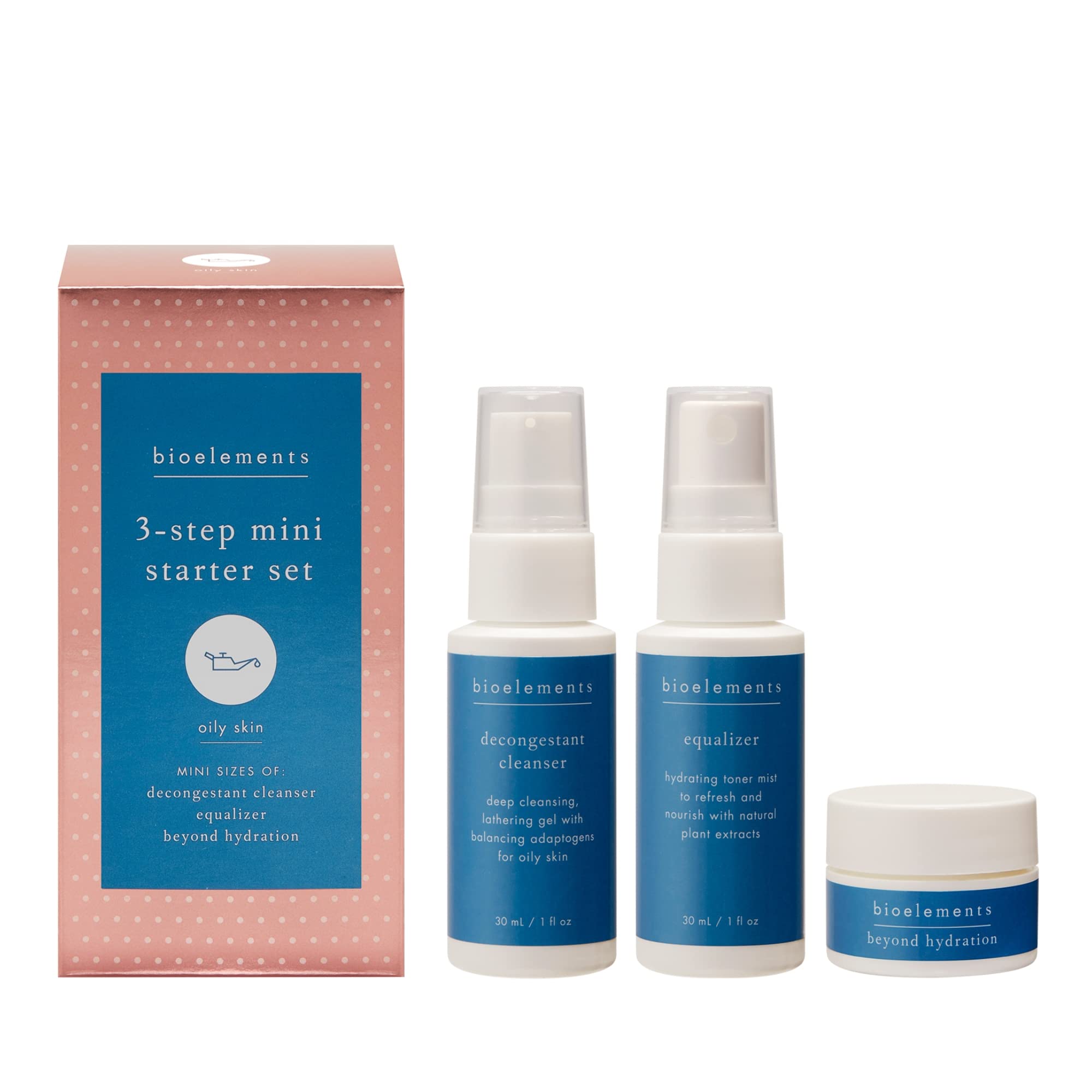 Bioelements 3-Step Starter Set: Oily Skin - Includes Decongestant Cleanser, Equalizer Toner & Beyond Hydration Moisturizer