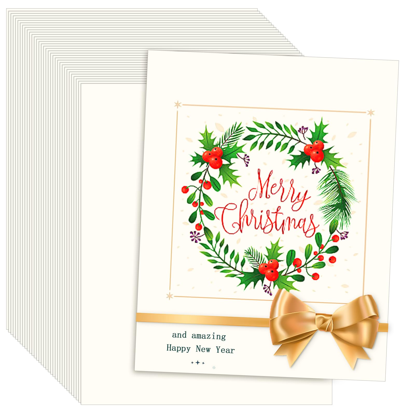 Photo 1 of Card Stock 8.5 x 11 Inches Cream Shimmer Paper, 100 Sheets Heavy Cover Card Stock for Invitations, Certificates and DIY Crafts Cards Making