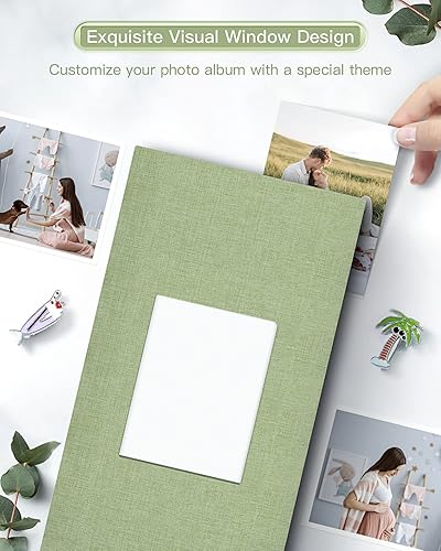 Miniatura 3 de popotop Álbum de fotos de 4 x 6  420 libros de fotos con 420 bolsillos horizontales altos, álbumes de cubierta de lino para familia, boda,