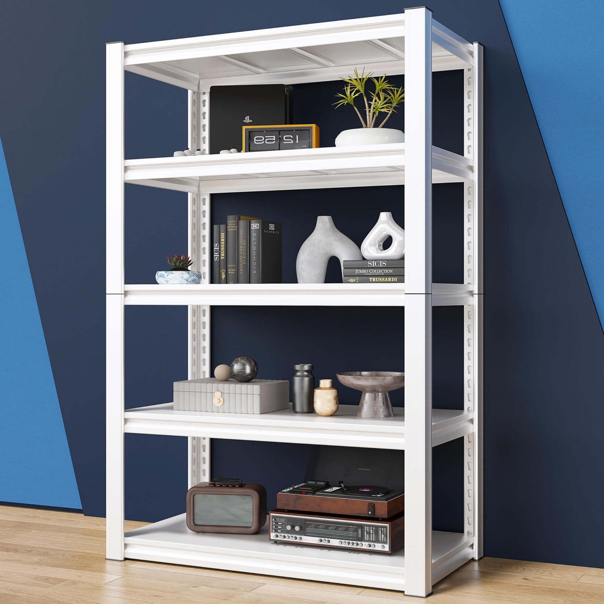 HDX 128974 36 in. W x 72 in. H x 24 in. D 5Shelf Plastic