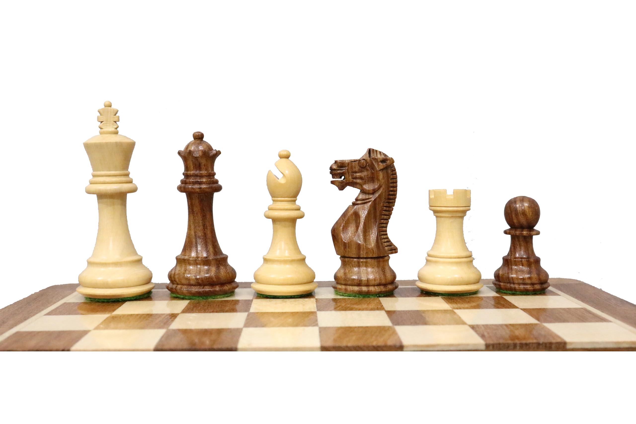 Professionelle Staunton Schachfiguren, nur 2 zusätzliche Königinnen | Premium handgefertigte Holzschachfiguren | beschwertes Schachset – König 7,6 cm Taj Chess Store