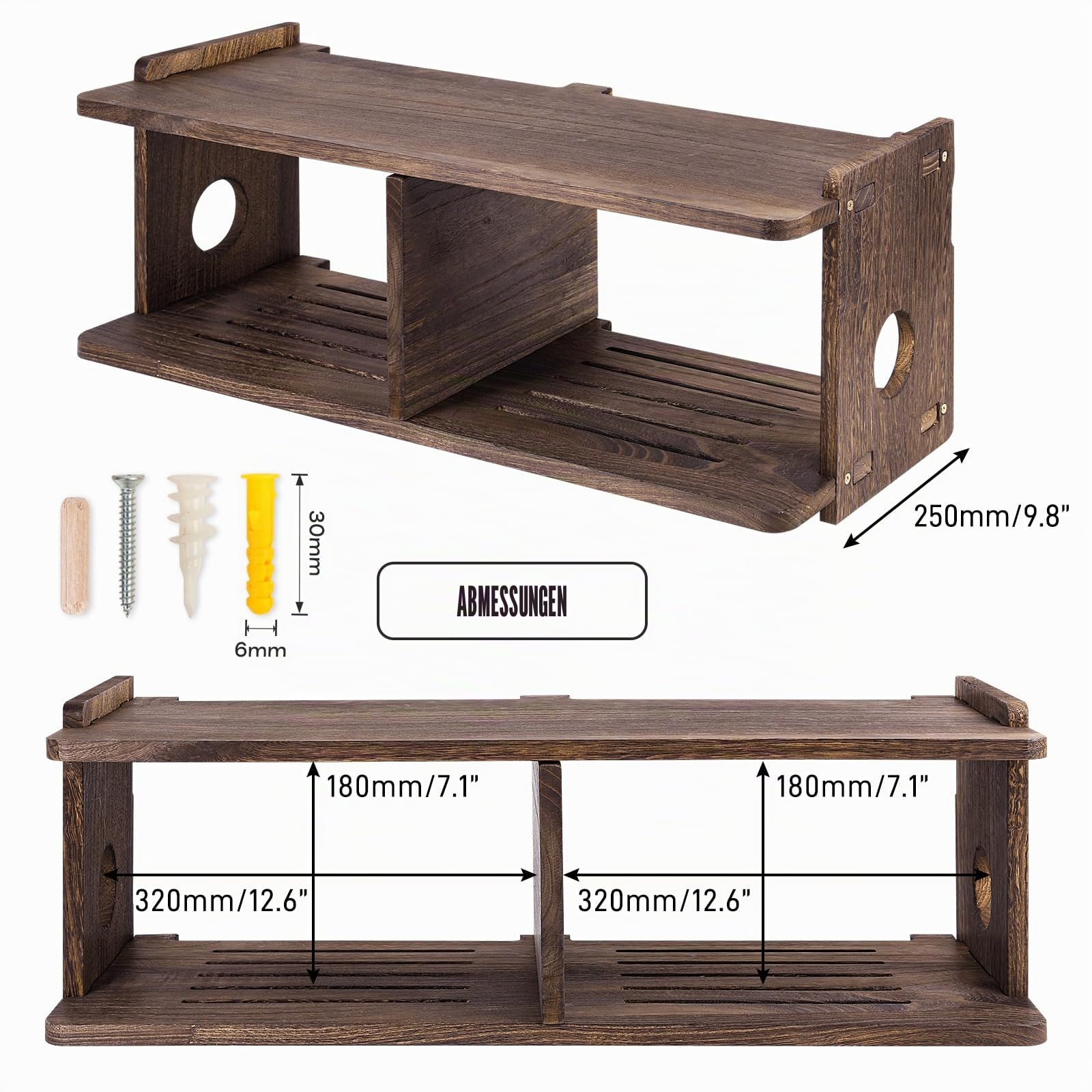 Schwimmende Regale Projektorregal Rack tv Wandhalterung Halter Ständer WiFi Router Aufbewahrungsbox Modem Kabelbox Abdeckung Hider für Xbox DVD Player Spiele Konsolen