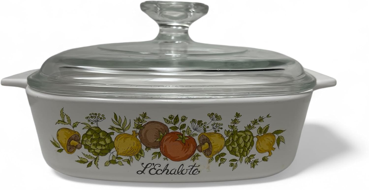 Corning Ware A-1-B 1-quart L'Echalote Spice of Life Corningware Bake Dish