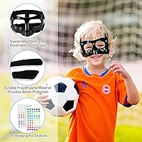 Vista 5 de Protector de nariz para nariz rota, 5.9 x 3.74 pulgadas, protector facial ajustable con almohadillas, calcomanías de estrella, protector facial