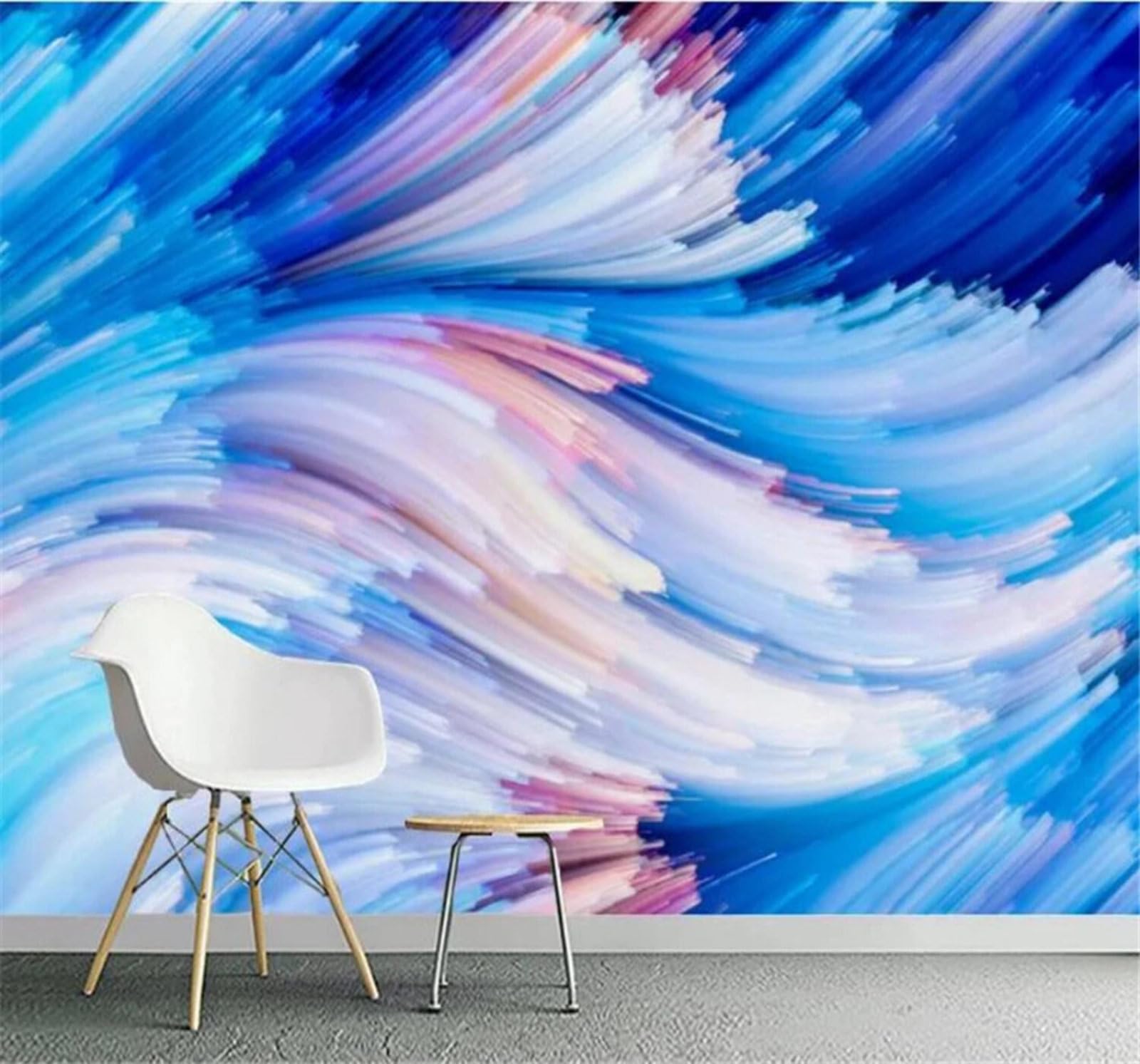 Xlming 250Cm×170Cm(B×H) Abstract Geometric Colourful Lines Individuality 3D Wallpaper Luxury Home Dining Decor Paste Sofa Living Room The Wall For Bedroom Mural-250Cm×170Cm