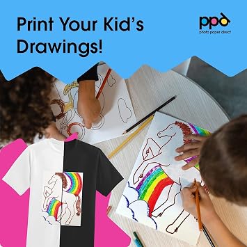 PPD 20 Sheets 8.5x11 - Inkjet Iron-on Heat Transfer Paper for Mixed Light & Dark Fabric and T-Shirts - Premium - PPD-5-MIX-20