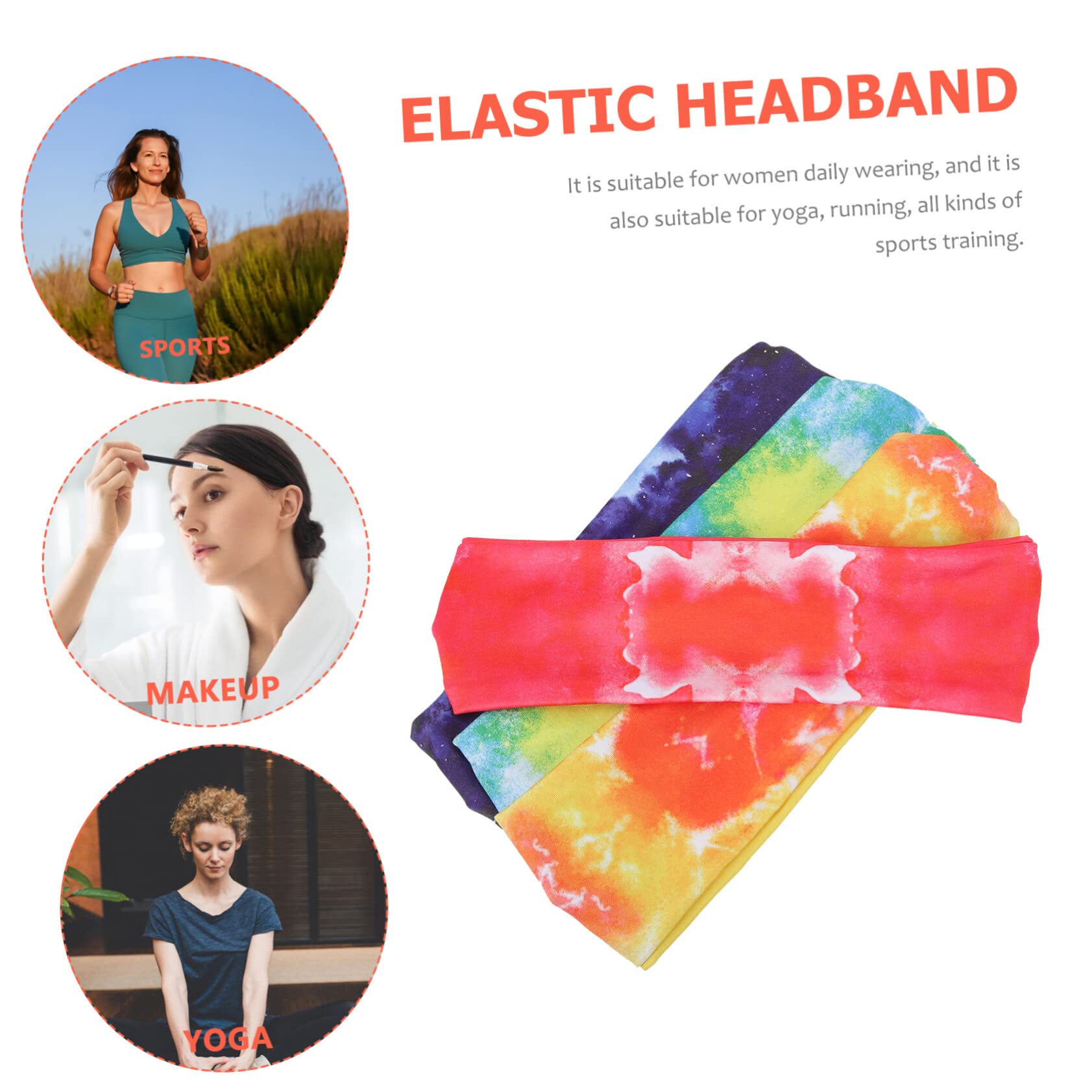 INOOMP 12pezzi Fasce Sportive Antiscivolo Per Allenamento Fasce Per Stile Tie-dye Comfort e Stabilità Per Yoga Corsa e Fitness